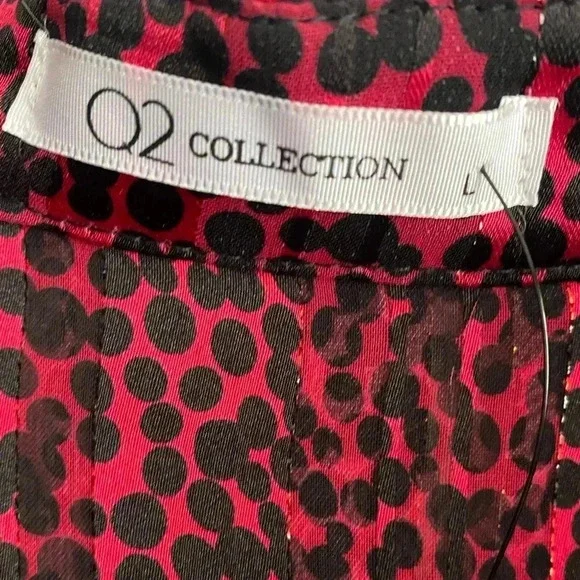 🆕Q2 Wine Red Dalmatian Print Shirt L🆕 - Picture 11 of 14